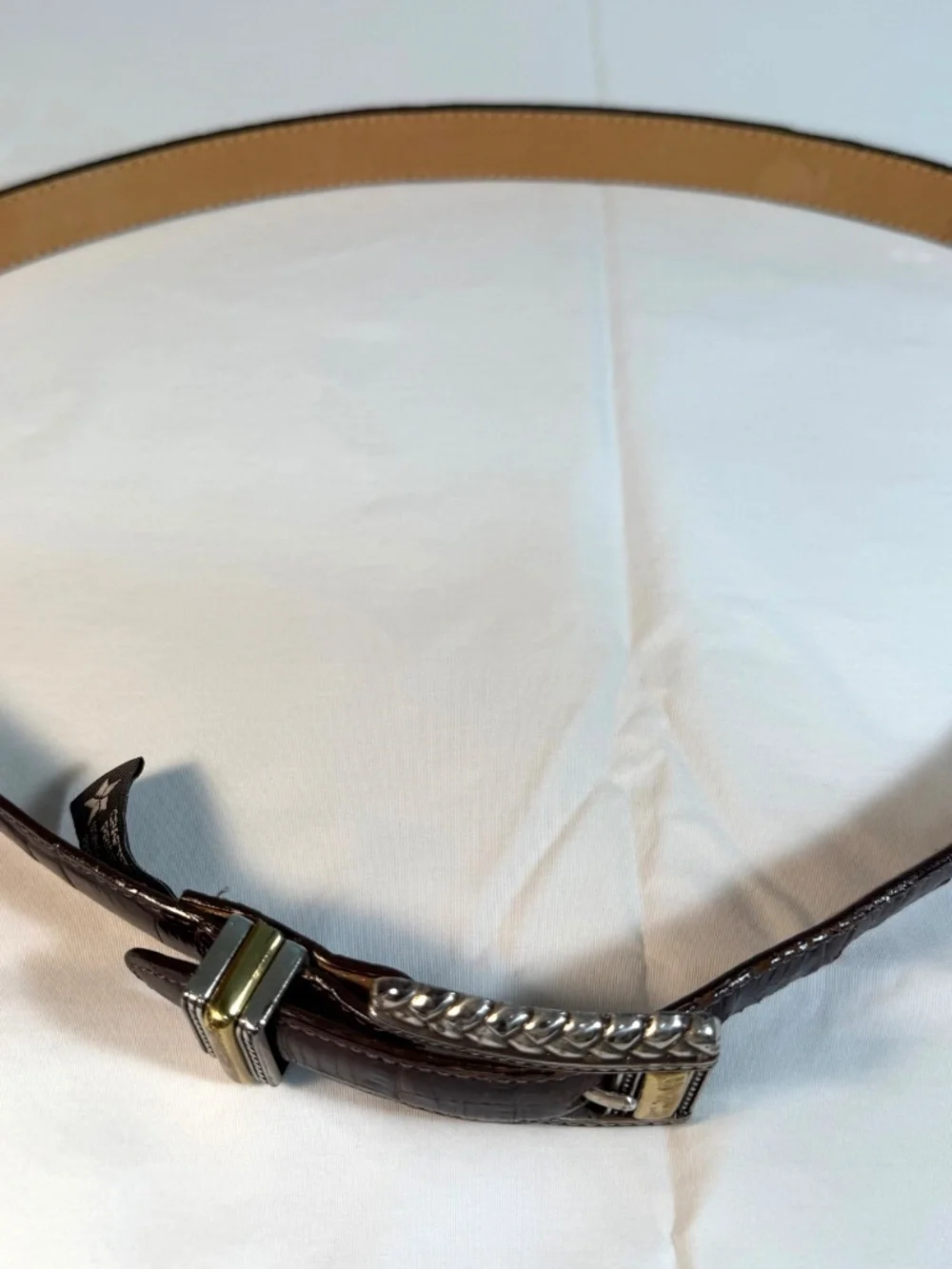 Womens Brighton Belt Brown Leather Sz M